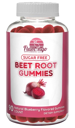 [BRSRMGQRAV7WKH3V] Flamingo Supplements Sugar Free Nitric Oxide Beet Root Gummies - Beet Root Chewables for Athletic Performance, Nitric Oxide Booster, Energy, Blood Flow and Circulation - 90 Beets Root Gummy Chews.