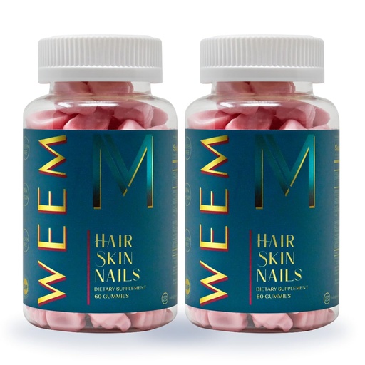[BRSW2FAZOQNQ43T7] WEEM Hair Skin and Nails Gummies - Supports Healthy Hair - Vegan biotin Vitamins for Women & Men Supports Faster Hair Growth, Stronger Nails, Healthy Skin, Extra Strength (2)