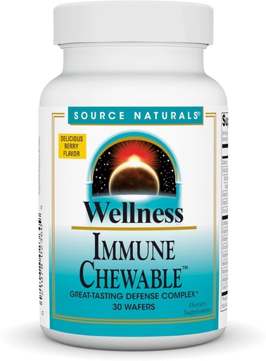 [BRSWIYLQCUCQE3I3] Source Naturals Wellness Immune Chewable Defense Complex* - 30 Chewables Wafers