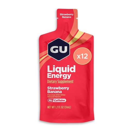 [BRSWYZI5OV6RMELZ] GU Energy, Liquid Energy, Strawberry Banana - 12 Count