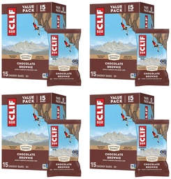 CLIF BAR - Energy Protein Bars - Chocolate Brownie - Made with Organic Oats - Energy Bars - Non-GMO - 15 Count (Pack of 4)
