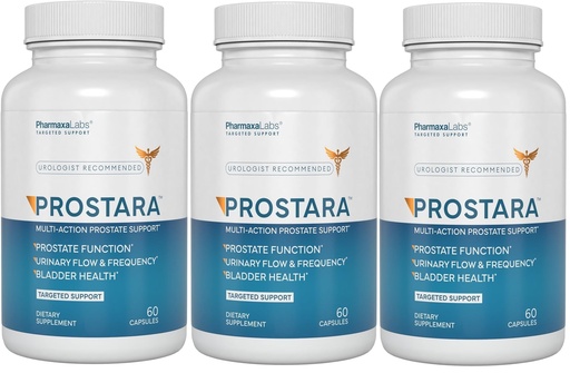 [BRSREYD3AQPGKHTL] Multi-Action Prostate Supplement - Supports Urinary Flow and Bladder Comfort - Boosts Vitality and Wellness - Saw Palmetto Pumpkin & Pomegranate - 60 Capsules (Pack of 3)