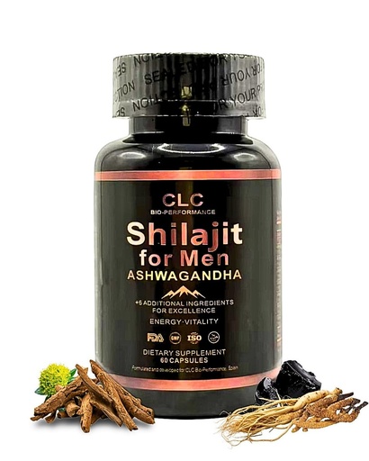 [BRSRECQRDICBMELV] Shilajit for Men & Ashwagandha Supplement Pure Himalayan Shilajit Capsules for Natural Energy, Stamina & Focus Brain Health Support 60 Veggie Capsules