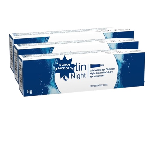 [BRSRYYAPA4MRQEL2] Night Preservative Free Eye Ointment 5 Grammes x 3 Pack