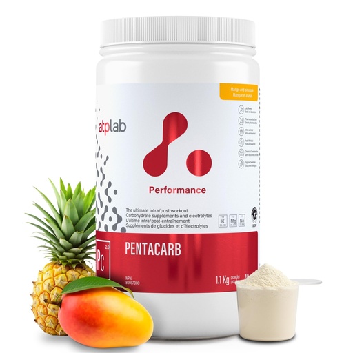 [BRSWYHYNBFYRGF34] ATP LAB Pentacarb 1.1kg Powder 40-Servings - Mango and Pineapple Flavor, Carbohydrate and Electrolyte, Energy and Endurance, Ideal for Post-Workout Recovery, Easy Mixing Formula for Active Lifestyles