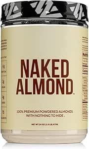 [BRSROFA7DF7WCETD] NAKED Almond Protein Powder from US Farms, Only 1 Ingredient, Vegan, Gluten-Free, No Additives, No Salt, No Sugar - 38 Servings - 1.5LB