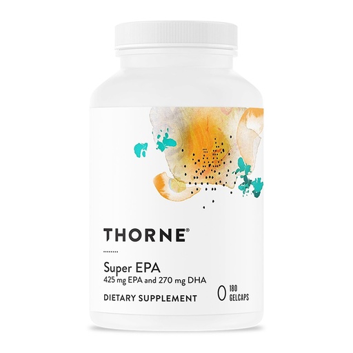 [BRSREAYFBMAROH3K] THORNE - Super EPA - Omega-3 Fish Oil Supplement with EPA & DHA from Sustainably Sourced Fish - Supports Brain, Skin, Joint & Heart Health* - Third-Party Certified - Gluten & Dairy-Free - 180 Softgels