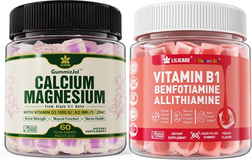 [BRSRAAIBCUFAGDTB] Plant Based Calcium Supplement +Vitamin B1 Gummies