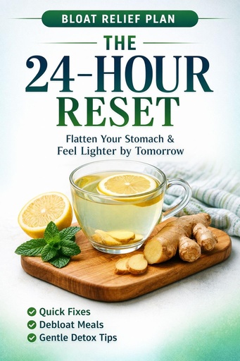 [BRSREAI3AB5QOHLB] 24-Hour Bloat Relief Plan: Quick fixes, trigger foods to avoid, and meals to feel lighter by tomorrow