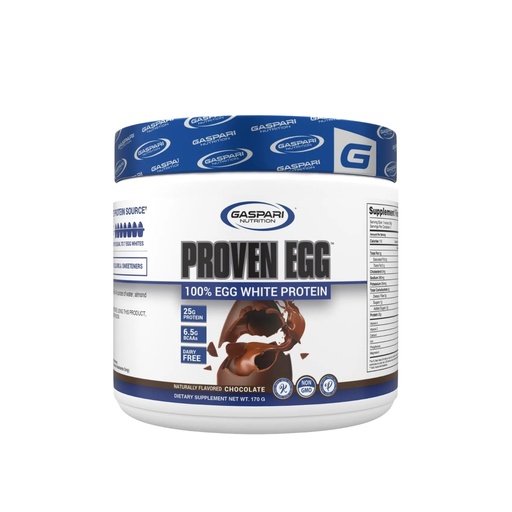 [BRSRGAQNOQCWAFL7] Gaspari Nutrition Proven Egg, 100% Egg White Protein, Keto Friendly, Dairy and Lactose Free, Soy Free (5 Servings, Chocolate)