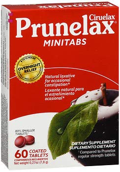 [BRSWGHQKDMDRY3TU] Prunelax Ciruelax Dietary Supplement Minitabs - 60 ct, Pack of 2