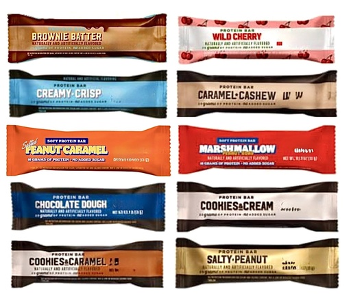 [BRSRGBICOUNWY3LJ] BarebeIs Protein Bar Variety Pack Sampler, Protein Snacks with 20g of High Protein – 10 Flavor Sampler, Low Sugar High Protein Snacks Bars