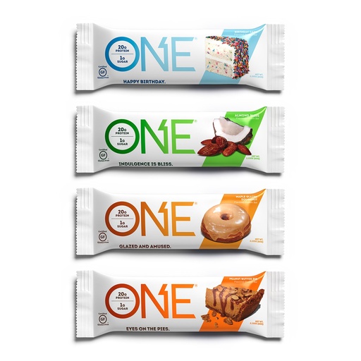 [BRSWECQOOB6WCEIV] ONE Protein Bars, Best Sellers Variety Pack, Gluten Free Protein Bars with 20g Protein and 1g Sugar, Pantry Staples, 2.12 oz (12 Count)