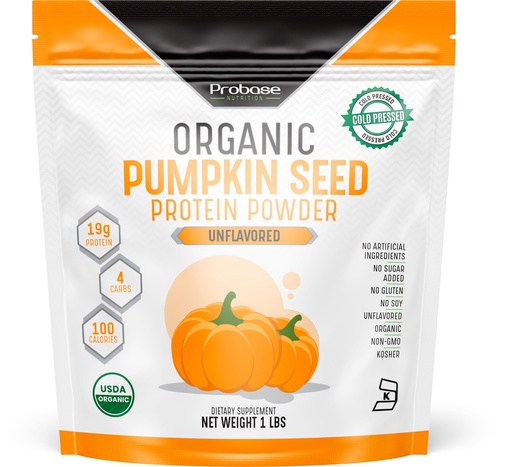 [BRSWYCARAENAEYI2] Probase Nutrition, Pumpkin Seed Protein Powder, Unsweetened Plant-Based Pumpkin Protein Powder, Ideal for Post-Activity Support, Pumpkin Powder is Rich in Omega 3, 6, 9 | 1 lb, Cold Pressed