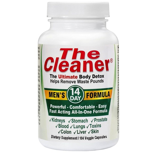 [BRSWIYA4CV6WCALG] Century Systems The Cleaner Detox, Powerful 14-Day Complete Internal Cleansing Formula for Men, Support Digestive Health, 104 Vegetarian Capsules