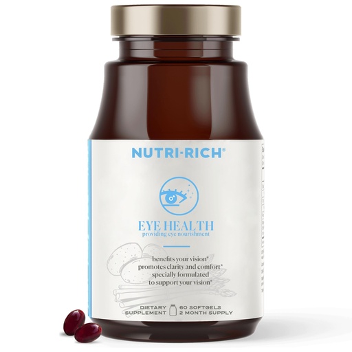 [BRSREFL2BYDWAGQ4] Eye Health Supplement for Vision and Mineral Supplement, Vitamin C & E, Lutein & Zeaxanthin, Zinc & Copper for Women and Men, Blue Light Protection, 60 Softgels, No Artificial Additives