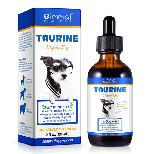 [BRSRGHTRPMJWOG3P] Taurine for Dogs - Taurine Drops for Dog Supports Heart Health, Muscle Function & Daily Vitality Immune System - Liquid Amino Acid Supplement - Pet Wellness Formula for All Breeds Dogs - 2 fl oz