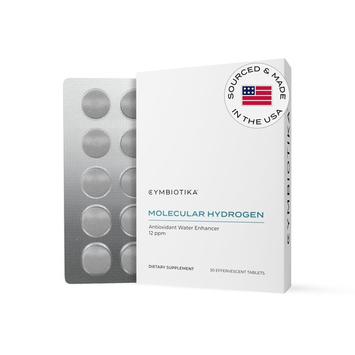 [BRSRMZT5OYOQ2AL6] CYMBIOTIKA H2 Molecular Hydrogen Water Tablets with Magnesium, Energy Boost, Gluten Free, Keto Antioxidant Drink, Fast Dissolving Supplements, Helps Fight Inflammation & Stress 30 Tablets, 12 ppm