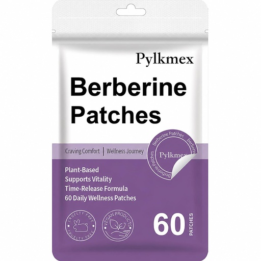 [BRSRGCT3B57Q4HQV] Berberine Patches with L-glutamine, Pomegranate, and Cinnamon, Premium Plant-Based Formula for Women & Men | 60 Count Supply