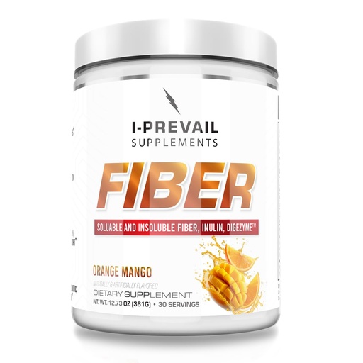 [BRSRGYYHOUJWG33K] Fiber |8 Grams of Soluble and Insoluble Types | Gut Health, Digestion, Immunity | Vegan and Gluten Free | Great Flavors Easy Mixing | 30 Servings (Orange Mango)