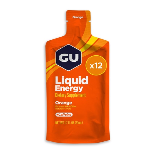 [BRSWYZI5OICQADTZ] GU Energy Liquid Energy Gel with Complex Carbohydrates, Vegan, Gluten-Free, and Dairy-Free On-the-Go Energy for Any Workout, 12-Count, Orange