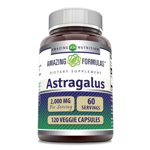 [BRSWICA3CUGBE3DE] Amazing Formulas Astragalus (from Astragalus Membranaceus Plant Root) | 2000 Mg Supplement | Vegetarian Capsule | Non-GMO | Gluten-Free | Made in USA (1 Pack | 120 Count)