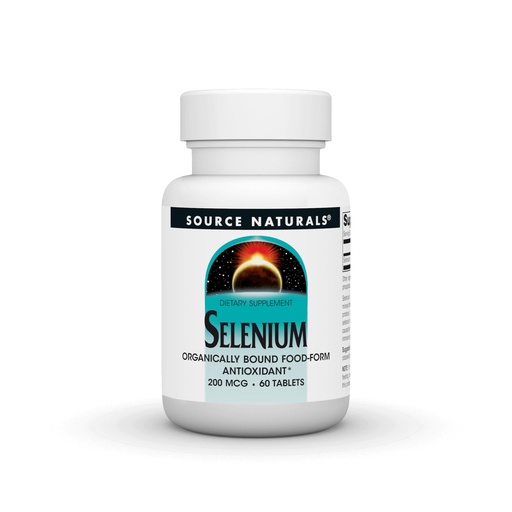 [BRSWIYQCPJ7Q2HY3] Source Naturals Selenium, Organically Bound Food-Form Antioxidant*, 200 mcg - 60 Tablets