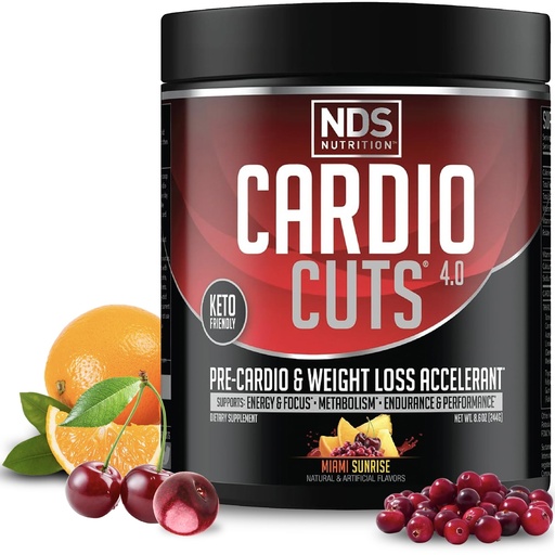 [BRSRMGD2OB7GKF3K] NDS Nutrition Cardio Cuts 4.0 - Miami Sunrise - 8.6 oz.