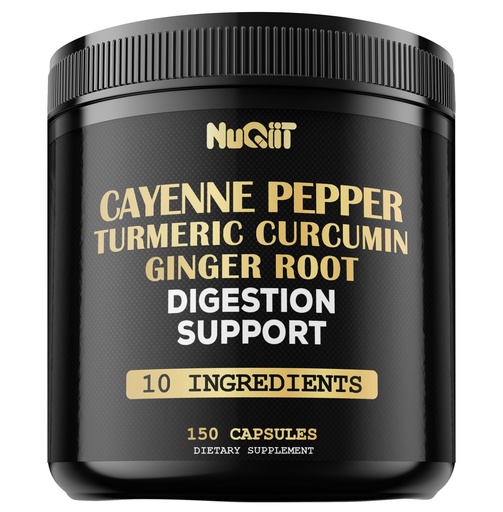[BRSROAYZAUIGMGY6] Cayenne Pepper Capsules with Turmeric Curcumin Root, Ginger Root, Berberine HCl & More - Support Immune System, Digestion, Joint Health & Heart Health - 150 Capsules
