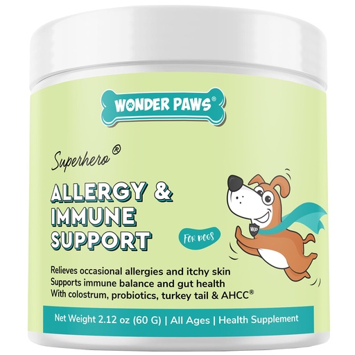 [BRSRGELQCMGWYFIU] Premium Allergy & Immune Probiotics for Dogs – Allergy Relief, Itchy Skin Relief, Scratching, Digestion, Seasonal Allergies & Immune Support - Allergy Immune + Itch With Quercetin & Mushrooms - 2.12oz