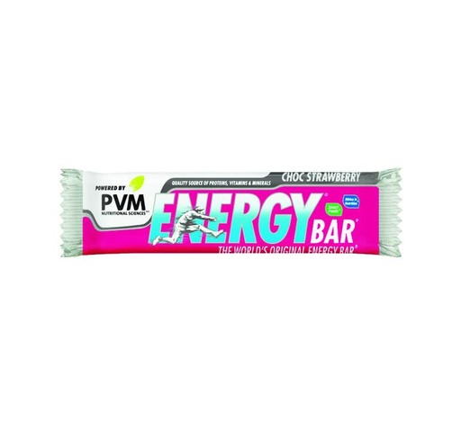 [BRSRMHAEA4OWGET2] PVM Energy Bar 40g | Strawberry Flavor | 6 Pack |
