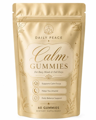 [BRSRYYI5CANWEDL6] Daily Calm Gummies for Women, Daily Balance Gummies with Ashwagandha, L-Theanine, GABA, Lemon Balm & Chamomile, Berry Flavor, 60 Count