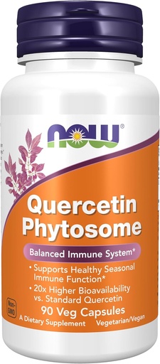 [BRSROAD7CQPWODLH] NOW Foods Supplements, Quercetin Phytosome 250mg, Balanced Immune System, 90 Vcaps