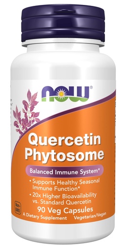 [BRSROAD7CQPWODLH] Now Foods Supplements, Quercetin Phytosome 250mg, Balanced Immune System, 90 Vcaps