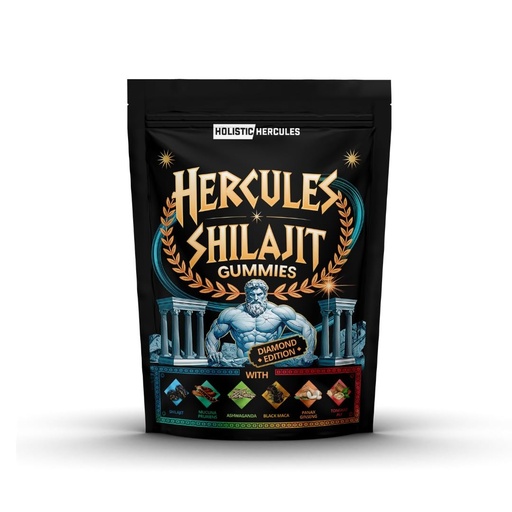 [BRSREHQYOEMQ4AAZ] Holistic Hercules Himalayan Gold Shilajit Gummies with Ashwagandha Black Maca Tongkat Ali Panax Ginseng Mucuna | 100% Natural Organic | Vegan Non-GMO Sugar-Free (30)