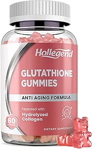 [BRSRMY35CIFRAH36] Reduced Glutathione 500mg Gummies, L-Glutathione with Collagen Chewable Supplements for Skin Care, Liver Support, Antioxidant, Immune System, 60 Count