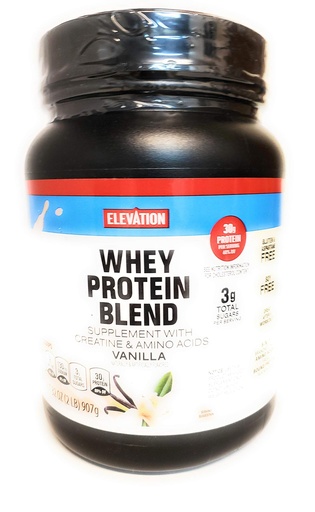 [BRSWGFQOBAFBMFI2] Elevation by Millville Vanilla Protein Powder 32oz, pack of 1