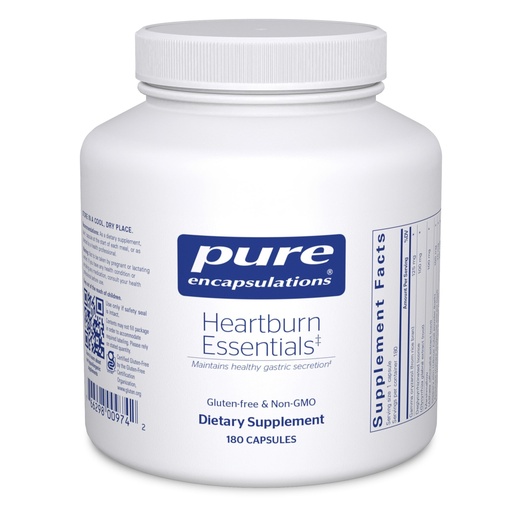 [BRSWIY37DEJWE2I7] Pure Encapsulations Heartburn Essentials - Dietary Supplement Helps Decrease Occurrences of Occasional Heartburn & Indigestion* - with Slippery Elm Bark - 180 Capsules
