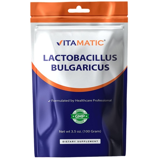 [BRSRAYIPPIIBUCIU] Vitamatic Lactobacillus Bulgaricus Probiotic Powder - Digestive Health Support - 100 Gram (3.5 OZ) - 100 Servings