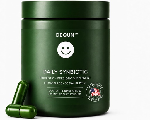 [BRSRYYY3CQBAOHQ6] DEQUN Daily Synbiotic for Women & Men - Prebiotic + Probiotic for Digestive & Gut Health, Immune Support, Bloating Relief, Vegan, Shelf-Stable, 30-Day Supply (Pomegranate, 51 Count)
