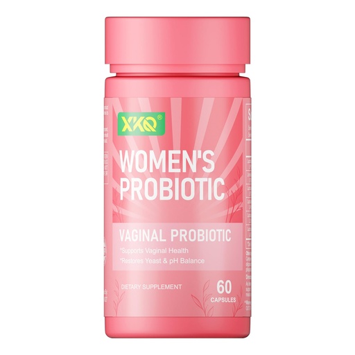 [BRSRGFATBMFRAHT4] XKQ Probiotic Capsules with Prebiotics & Lactobacillus, pH Balance & Flora Support Formula, 60 Count