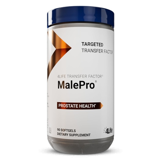 [BRSWIGIIPMPWCFQ7] 4Life Transfer Factor MalePro - Prostate Support Supplement with Saw Palmetto, Lycopene, Isoflavones, Broccoli Extract, Supports Health - 90 Softgels
