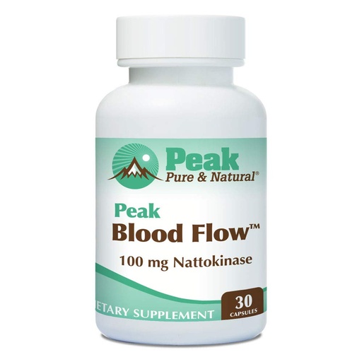 [BRSWYHY5AQPGO2A7] Peak Pure & Natural Peak Blood Flow - Nattokinase Supplement - Healthy Blood Circulation Supplements for Adults | 100mg - 30 Capsules