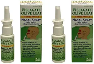 [BRSWIYD7OUMROGDU] Seagate Products Homeopathic Olive Leaf Nasal Spray 1 oz Bottle, 2 Pack, 1 Fl Oz (Pack of 2)