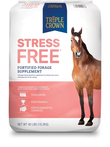[BRSRABTRO5YWK3QY] Triple Crown Stress Free Forage for Horses, Calming Equine Supplement, Stress Relief Forage, Anxiety Relief Horse Supplement, 40 lbs