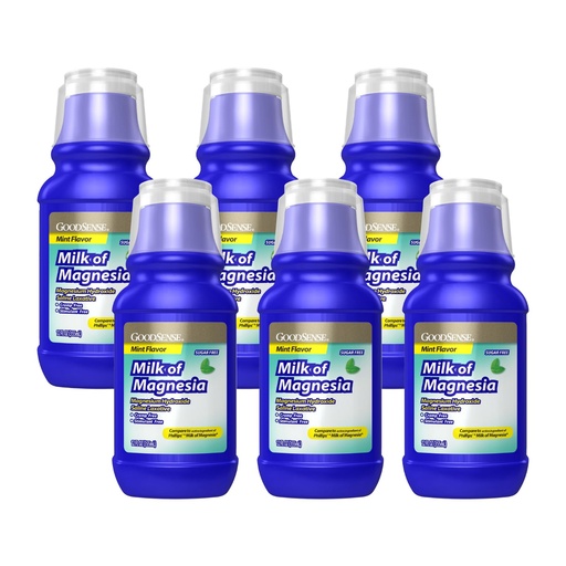 [BRSRGGL3CB5BA3T6] GoodSense Milk of Magnesia Sugar-Free Mint,12 Ounce (Pack of 6)