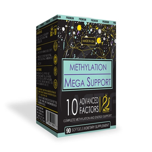 [BRSWG233CIBBQ234] Actif Methylation Mega Support with 10 Advanced Factors and Organic Folate ? 100% Natural, Non-GMO, 90 Count, Magnesia Original Flavor