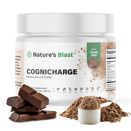 [BRSREYYHBMIRM2QU] CogniCharge Brain Supplement - Brain Vitamins with Bacopa Monnieri Powder Extract for Memory Support with L-Tyrosine, Alpha GPC, GABA, Guarana - Bacopa Supplements
