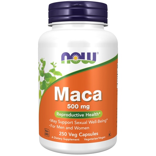 [BRSWIYYNAIIB4FTU] NOW Foods Supplements, Maca (Lepidium meyenii) 500 mg, For Men and Women, Reproductive Health*, 250 Veg Capsules