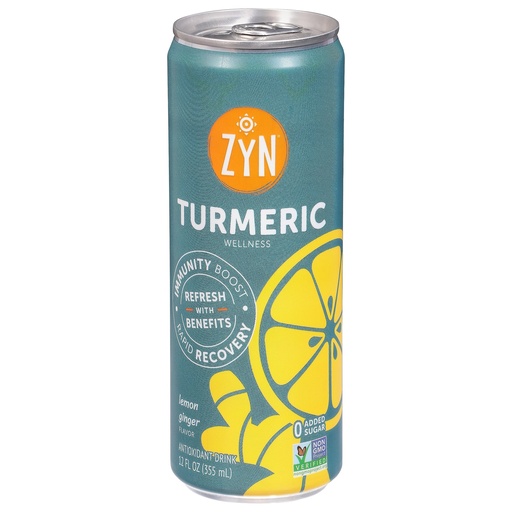 [BRSRAH3QBB7RUDTB] Zyn, Tumeric Lemon Ginger, 12 Fl Oz